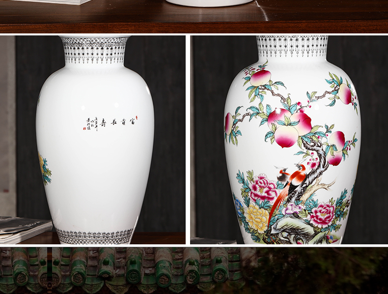 Jingdezhen ceramics vase furnishing articles of new Chinese style of large vases, home living room TV ark adornment ornament