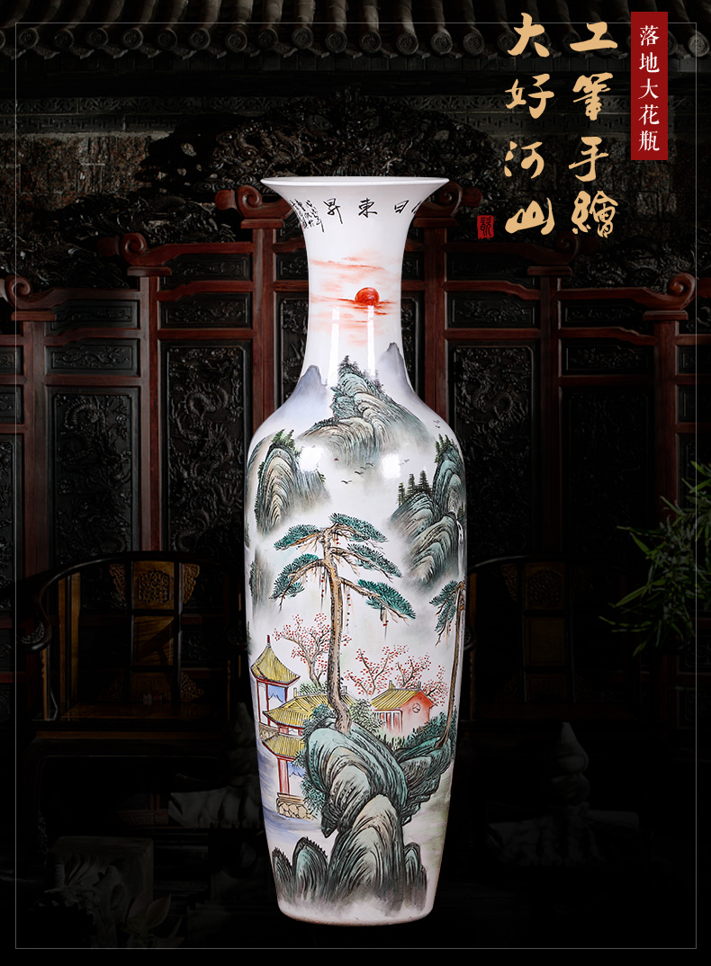 Jingdezhen ceramics TV ark of large vase furnishing articles, the sitting room porch decoration villa decoration opening gifts