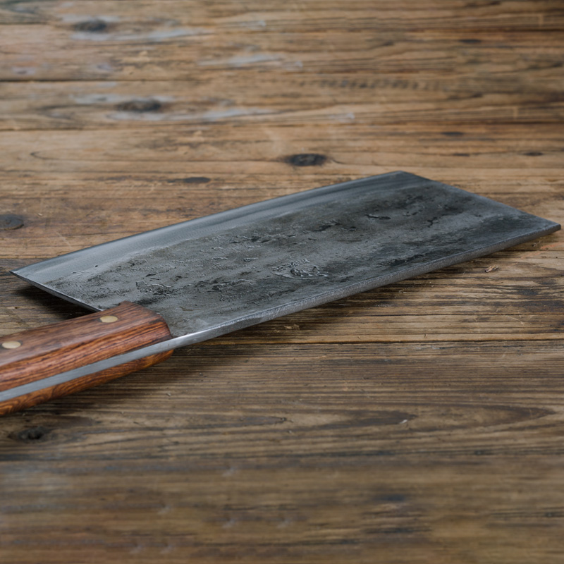 Zhou Guangxing pure manual forging and beating professional chef sliced knife cut meat knife home sharp kitchen knife cooked food shop special knife