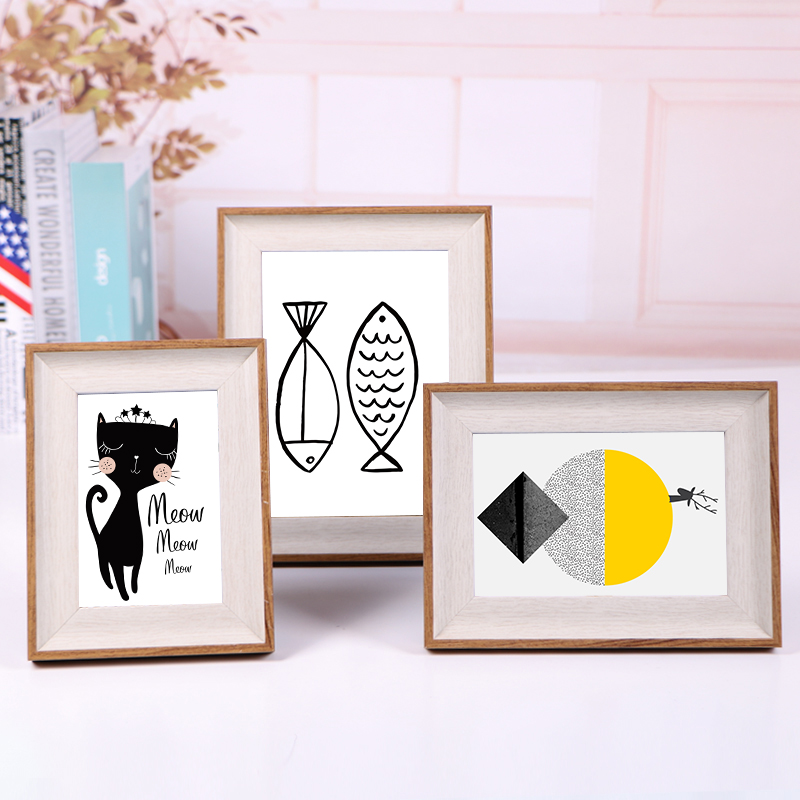 American photo frame swing table creative minimalist camera 5 inch 6 inch 7 inch 8 inch 10A4 inch lip imprint picture frame washable photo