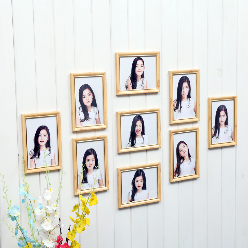 Modern minimalist 7 inch 9 Palais g photo wall 9 photo frames wall Mediterranean European-style combined hanging wall photo wall