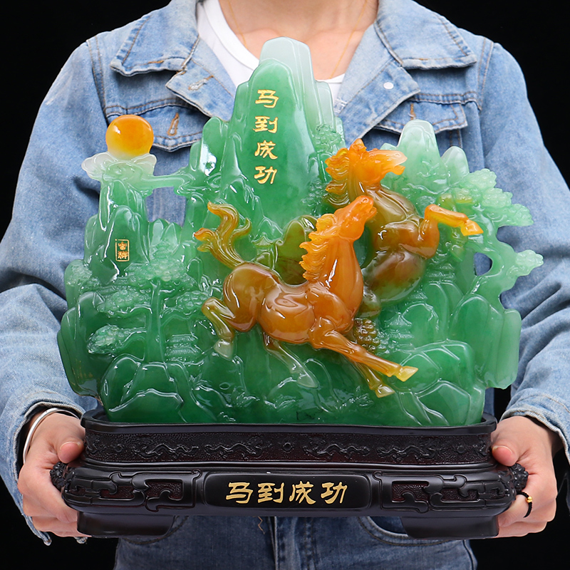 Horse to Success Horse Pendulum Pieces Office Desktop Home Decoration Goods Living Room Recruiting and Feng Shui Crafts Gifts Swing for Opening Gifts