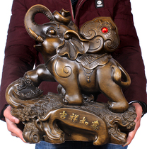 Auspicious Ruyi Elephant Living Room Ornaments Lucky Feng Shui Decoration Home Moving New Home Gift TV Cabinet Craft Decoration