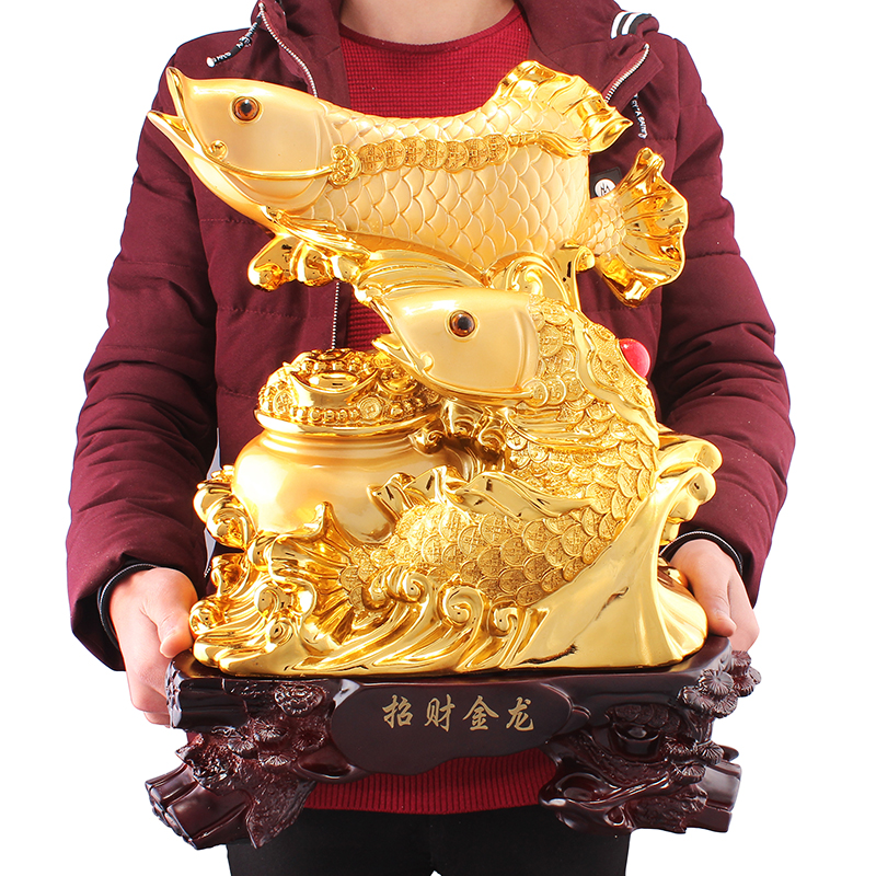 Zucai Alonga ornaments living room creative new shop office decorations hot pot roasted fishing restaurant opening gifts