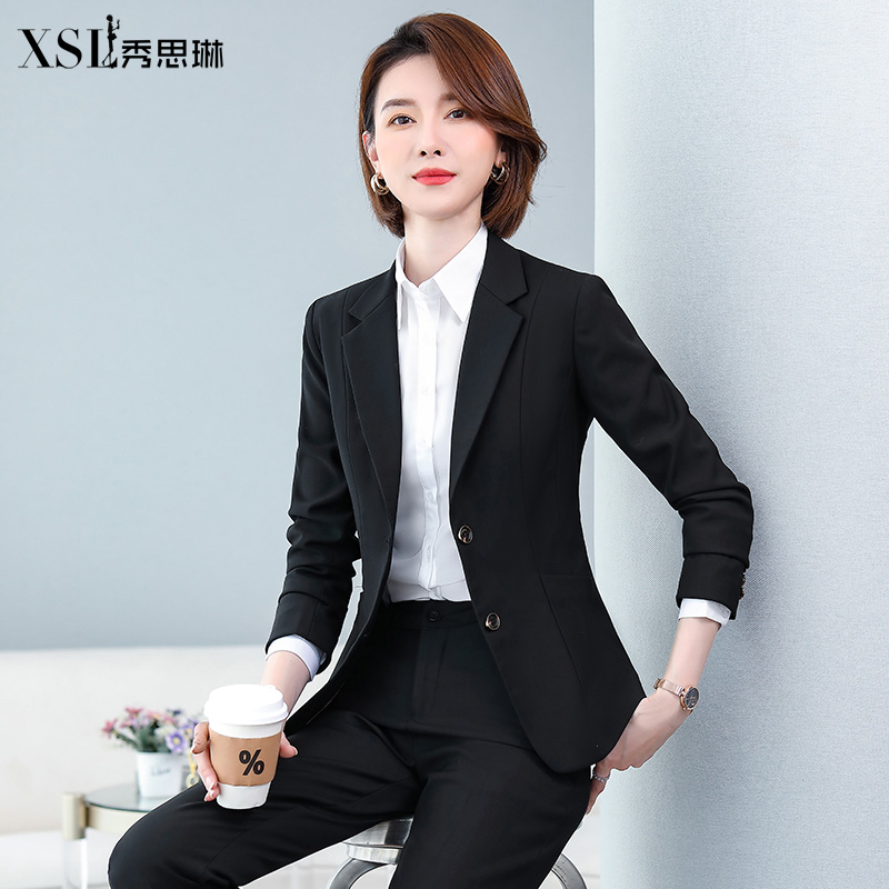 Work clothes temperament goddess fan 2022 autumn and winter fashion female president formal dress interview suit suit female work clothes