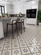 Nordic small tile toilet kitchen floor tile toilet wall tile Net red tile retro 200X200 balcony non-slip