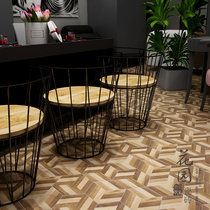 Nordic hexagonal tiles imitation solid wood tiles fish bone wood grain tiles living room wall tiles bedroom dining room balcony non-slip floor tiles