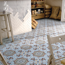 Hand-painted vintage flower tiles antique tile floor tiles Nordic style living room dining room balcony kitchen bathroom 300