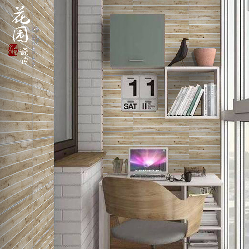 American Countryside Wood Grain Tiles Culture Stone Dining Room Background Wall Dressing Room Wall Brick Greenhouse Imitation Ancient Brick 300600