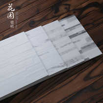 Grey bamboo pattern antique cultural brick bamboo joint pattern all porcelain cultural fossil tile background wall balcony wall tile 300x600