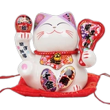 福缘猫 Милая керамическая японская маленькая копилка, декор, 5 дюймов, на удачу, подарок на день рождения, домашний декор