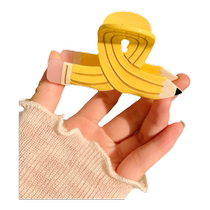 Poor students have a lot of stationery ~ Cartoon pencil gripper female funny and interesting hairpin creative hairpin back of head clip headdress