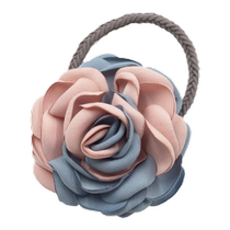 Pink rose flower hairband low ponytail hair rope Korean style side twist braid hair accessories headband headband 2024 new style