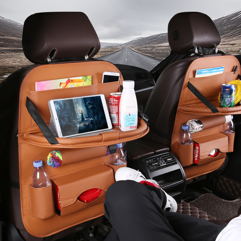 Car Seat Back Cashier Bag Hung Bag In-car Storage Bag Auto Supplies Versatile folding table Seating Bag