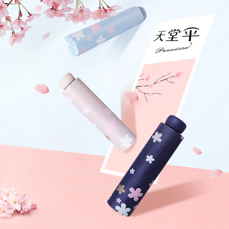 Paradise umbrella sunscreen anti-ultraviolet sun umbrella folding portable sunshade s umbrella fresh men and women sunny and rainy dual-use simple