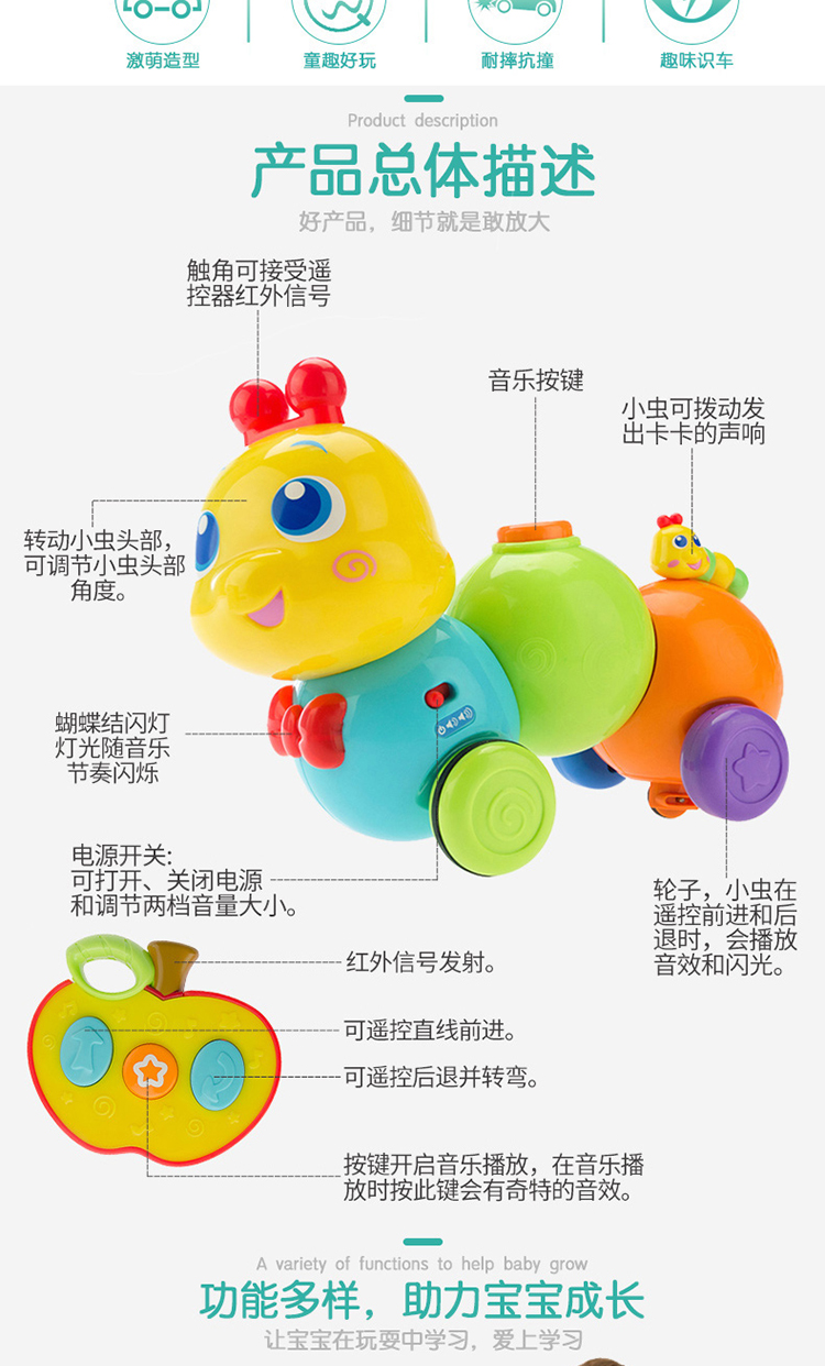 Điều khiển từ xa xe sạc xe đồ chơi trẻ em âm nhạc và ánh sáng trẻ sơ sinh phim hoạt hình bé gái bé gái 1-3 tuổi đồ chơi cho trẻ em