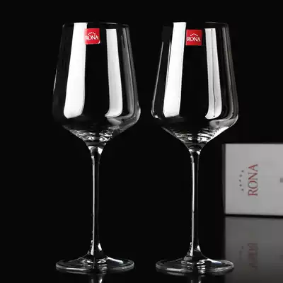 Imported RONA luxury high-end crystal goblet Bordeaux household wine glasses 2 couples European style pair