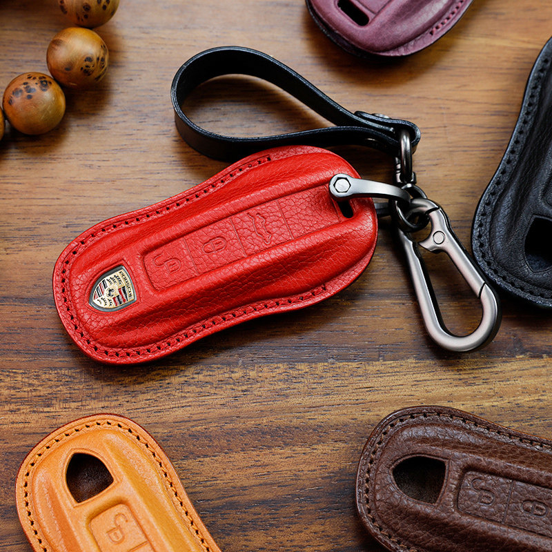Suitable for Porsche Kaiyan Coupe macaan Palmela 718 911 genuine leather car key bag cover