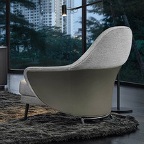 Italian light luxury single sofa chair Villa model room Large living room Fabric leisure chair Designer backrest chair