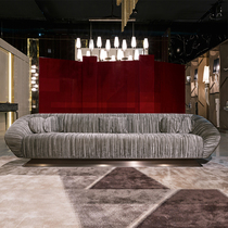 Degas light and luxurious pleated fabric sofa leniency minimalist minimalist modern living room home-style combined furniture