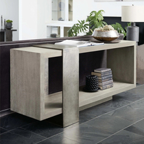 Degas luxury solid wood sofa back cabinet living room partition bar rack open sideboard display floor cabinet