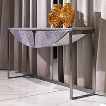 Degas light lavish marble Hyun Guan Cabinet Stainless Steel Into the wall Case Corridor End View Desk With Drawer Storage