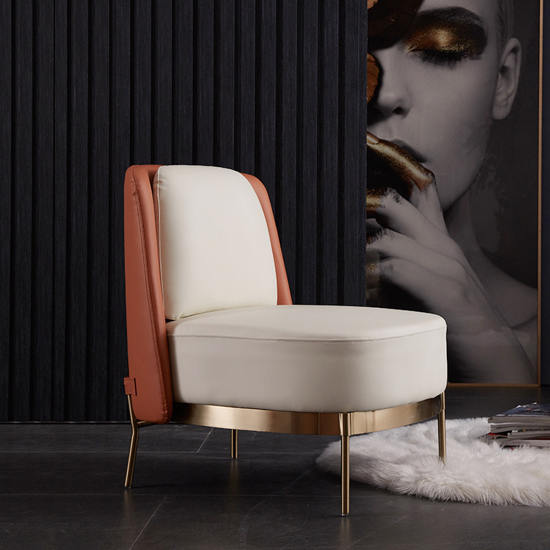 Degas Fancy Light Lavish Single Sofa Chair Cloth Art Negotiate Chair Leaning Back Chair Cafe Designer Casual Chair