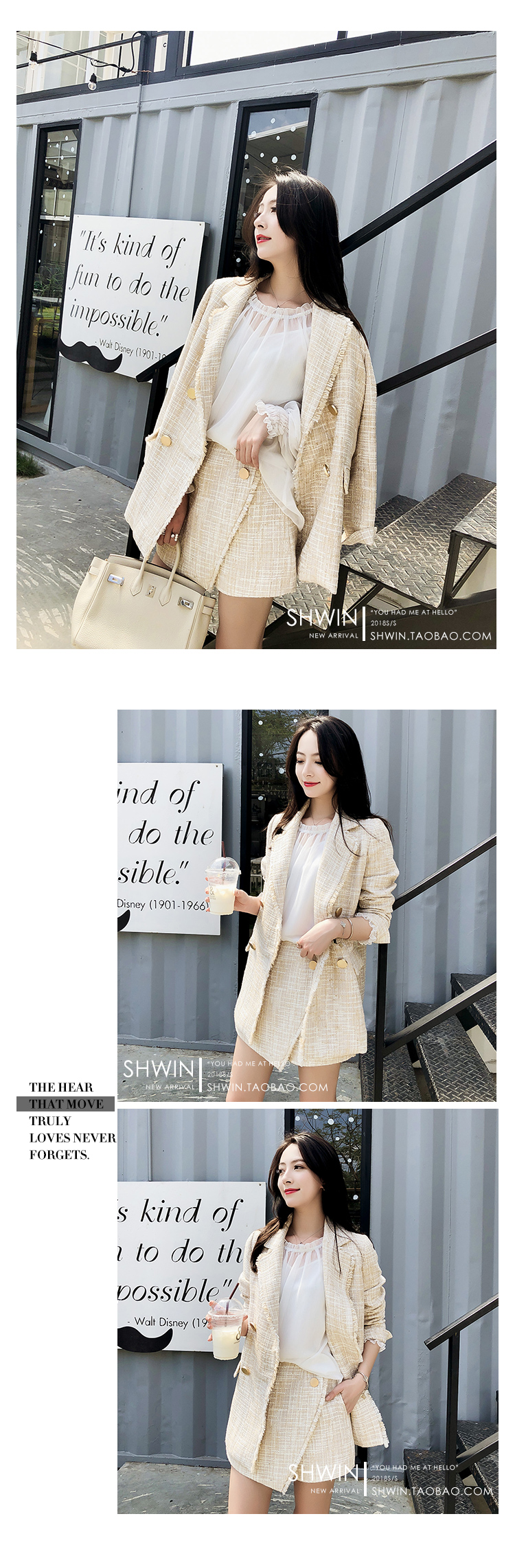 Xia Shiwen tùy chỉnh cổ điển phụ nữ gió tweed áo khoác nữ mùa xuân dài khí chất đôi ngực phù hợp với thủy triều đầm thiết kế cao cấp