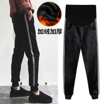 Maternity pants Winter flannel thickened outer wear pants Maternity leggings Abdominal pants Warm pants Cotton pants Autumn and winter clothing