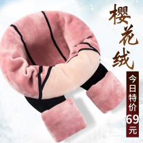 Pregnant womens leggings velvet thickened winter belly pregnant womens pants Cotton pants warm pants outside the foot step on the autumn and winter winter clothing