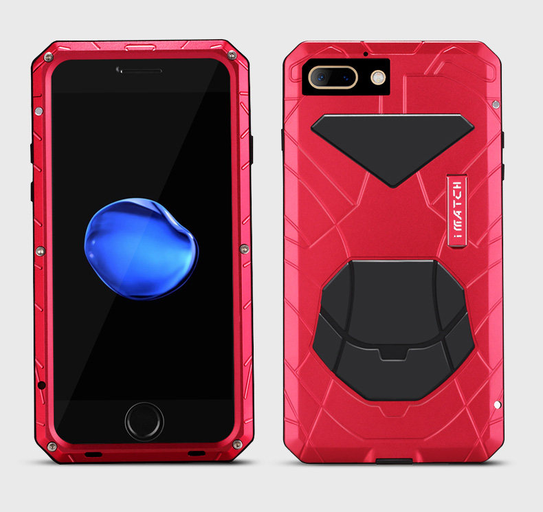 iMatch Water Resistant Shockproof Dust/Dirt/Snow-Proof Aluminum Metal Case Cover for Apple iPhone 7 Plus & iPhone 7