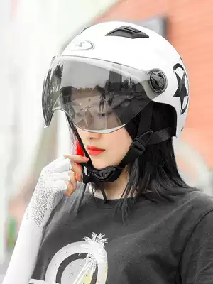 Electric car helmet Gray Man Summer Safety head hat riding Lady Light semi-helmet locomotive Four Seasons helmet