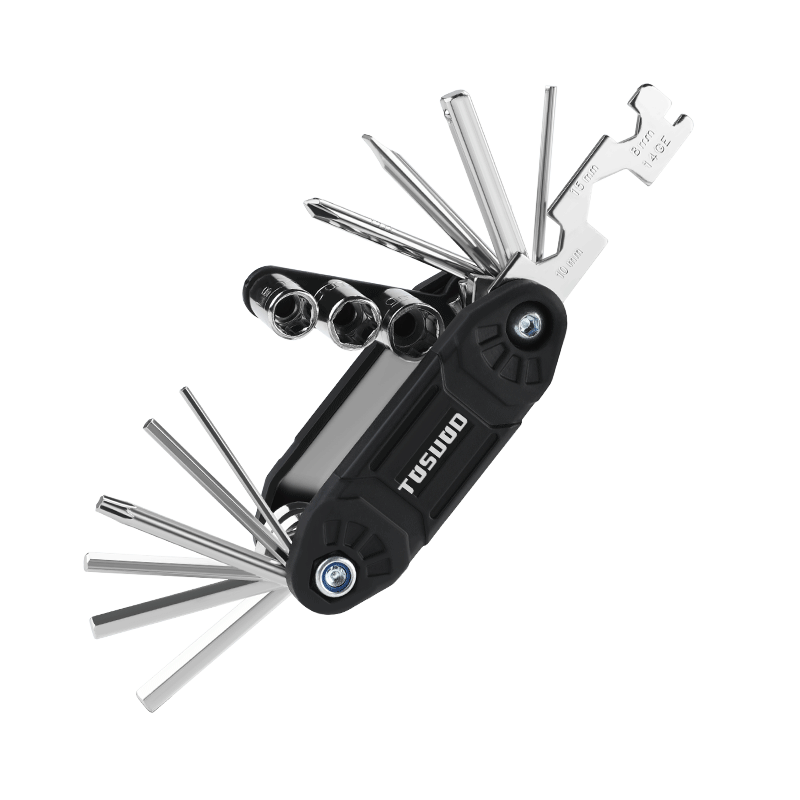 17-in-1 bicycle repair tool set