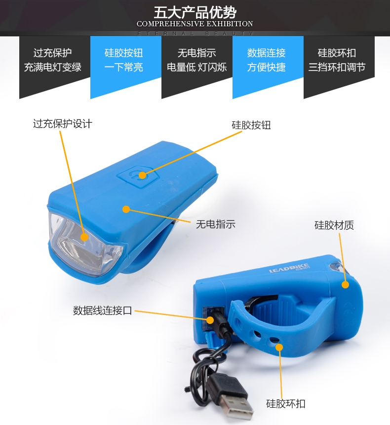 Lumière vélo TOSUOD - phare - Ref 2401607 Image 10