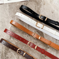 Thin belt for women, skirt, small belt, denim, Korean style, artistic, pin buckle, decorative dress, belt accessories