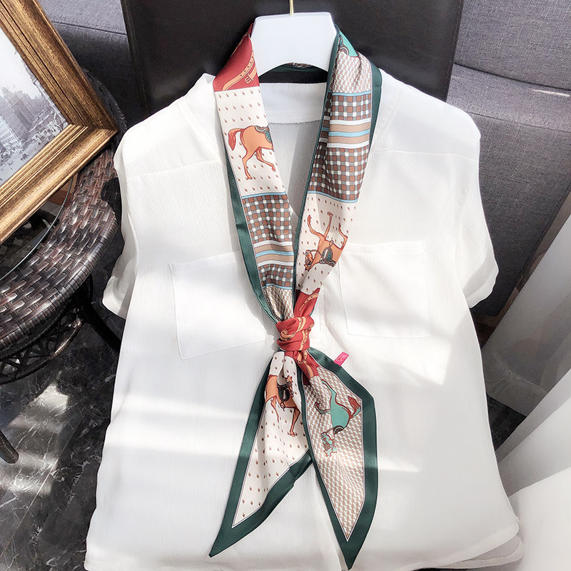 South Korea of new type of spring and autumn summer long scarf female thin money silk scarf joker adornment literature and art hair belt scarf scarf