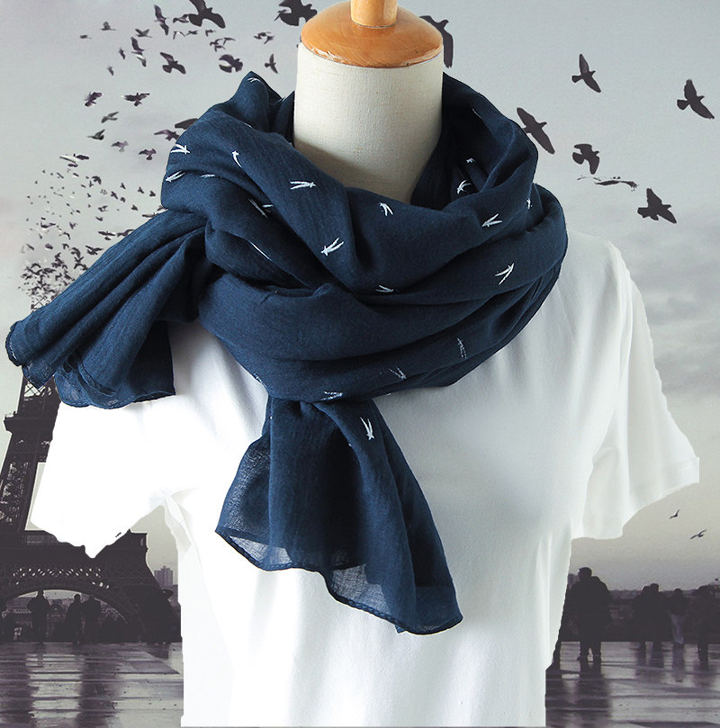 New spring summer Winter Korean version cotton linen texture 100 hitch long version shawl silk towel Dual-use ultra-long yarn towel scarf lady