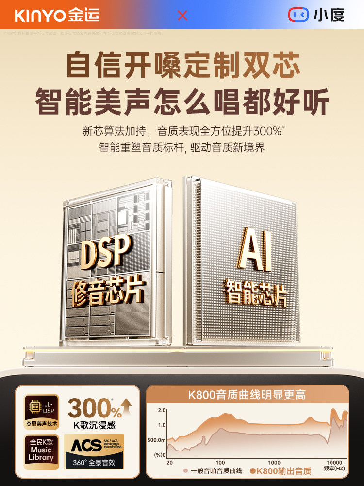 Jinyun K800 Microphone and Speaker Combo for Singing, Home Karaoke Speaker, Family Ktv, Bluetooth Wireless for Parties