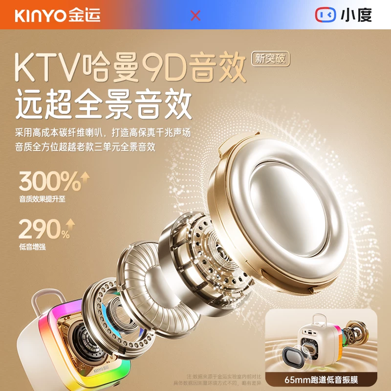 Микрофон Jin Yun K88 с интегрированным микрофоном и плеером, домашнее караоке-устройство, семейный KTV, Bluetooth беспроводной, для детей