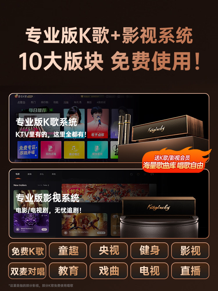 Jinyun Family Ktv Audio Set 2025 New Model Karaoke Machine Amplifier Home Karaoke Speaker All-In-One Machine