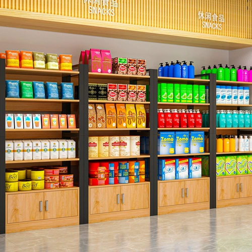 Полки супермаркетов Установка многослойного контейнера продукта.