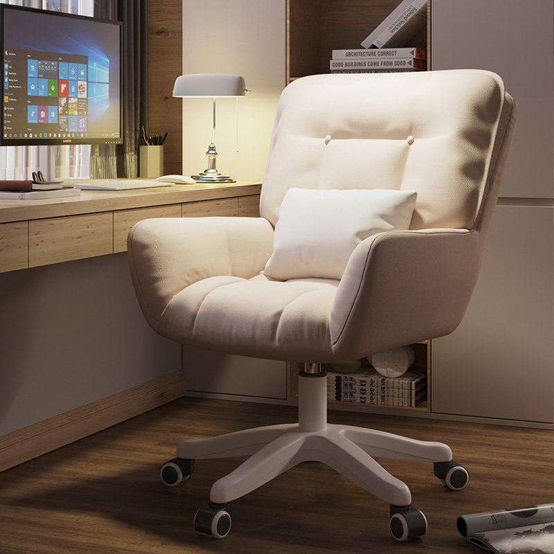 Computer chair bedroom for long sitting comfortable office chair Dormitory College Student Backrest Lift Swivel Chair Home Makeup Chair-Taobao