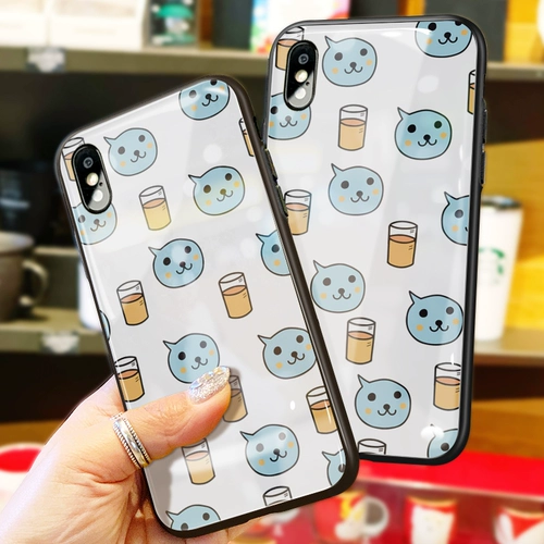 Apple, японский мультяшный милый чехол для телефона, стеклянный iPhone11 Pro XS Max *S, iphone, для влюбленных, 7plus, 6