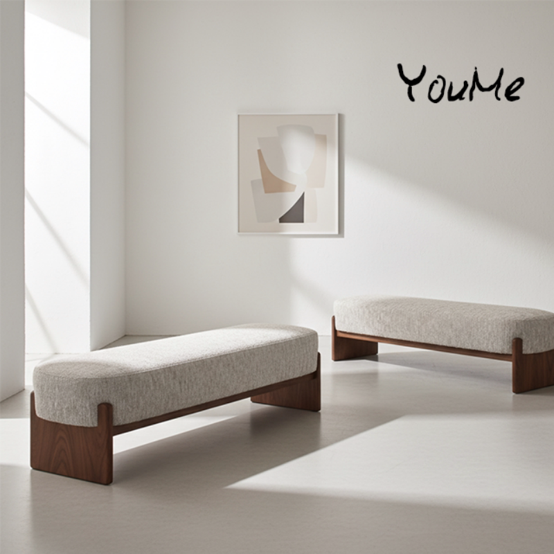 Nordic Light Luxury Modern Minimalist Shoe-Changing Bench, Living Room Long Bench, Rest Sofa Bench, Bedroom Solid Wood Fabric Bed End Bench Nordic Light Luxury Modern Minimalist Shoe-Changing Bench, Living Room Long Bench, Rest Sofa Bench, Bedroom Solid Wood Fabric Bed End Bench