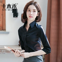 Черный v -neck (седьмой рукав)