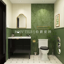 French bathroom tiles retro green leaf flower bathroom toilet toilet wall tiles kitchen wall and floor tiles
