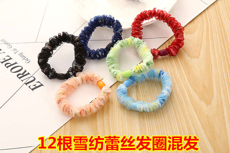 Đơn giản tie tóc ban nhạc tóc dây mà không có đường nối đen đậm nylon tóc vòng Hàn Quốc phụ kiện tóc Nhật Bản và Hàn Quốc ban nhạc cao su