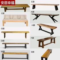 American solid wood bench wooden stool long stool dining table conference bench household simple rest stool double chair