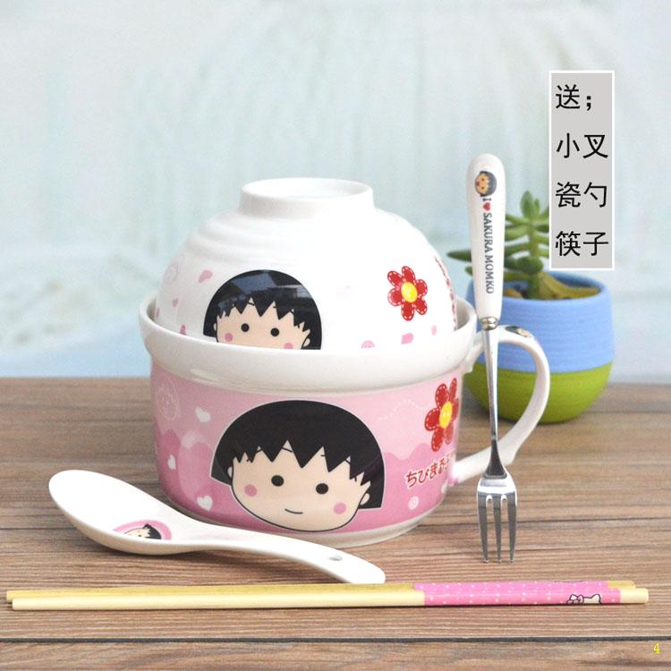 To use the to play big ceramic tableware ceramics cafeteria lunch cartoon with rice noodles microwave oven capacity express tureen lunch box