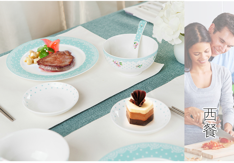 Korean creative ceramic bowl household rice bowls mercifully rainbow such as bowl bowl dish dish soup ipads porcelain plate by the valley of life